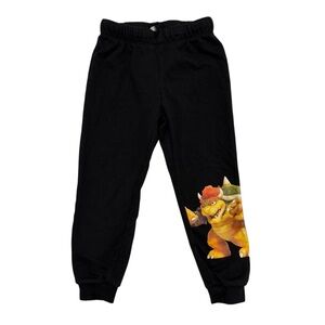 Super Mario Brothers Bowser Black Sweatpants Joggers H&M Size US 6